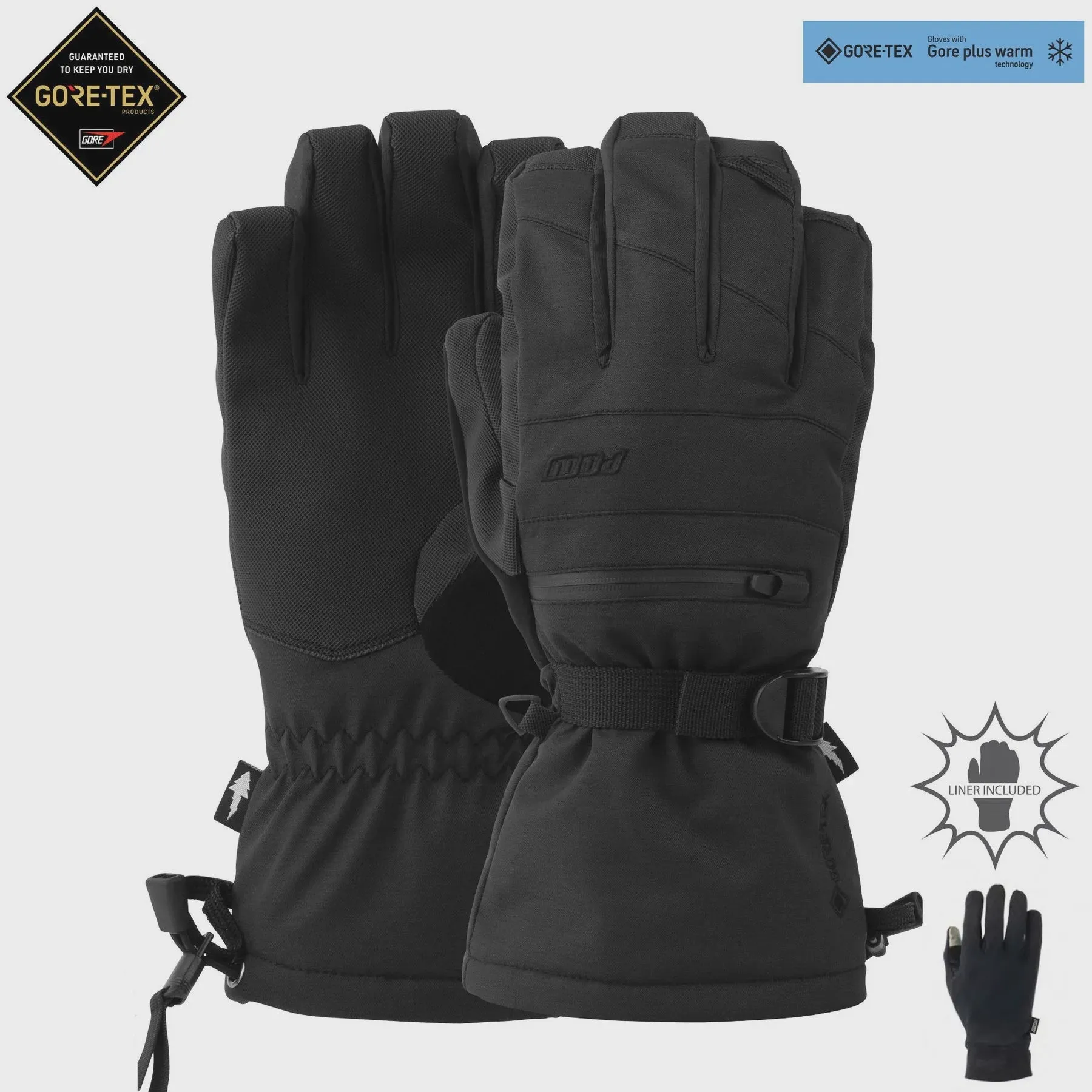 Pow Wayback Long GTX Glove Black