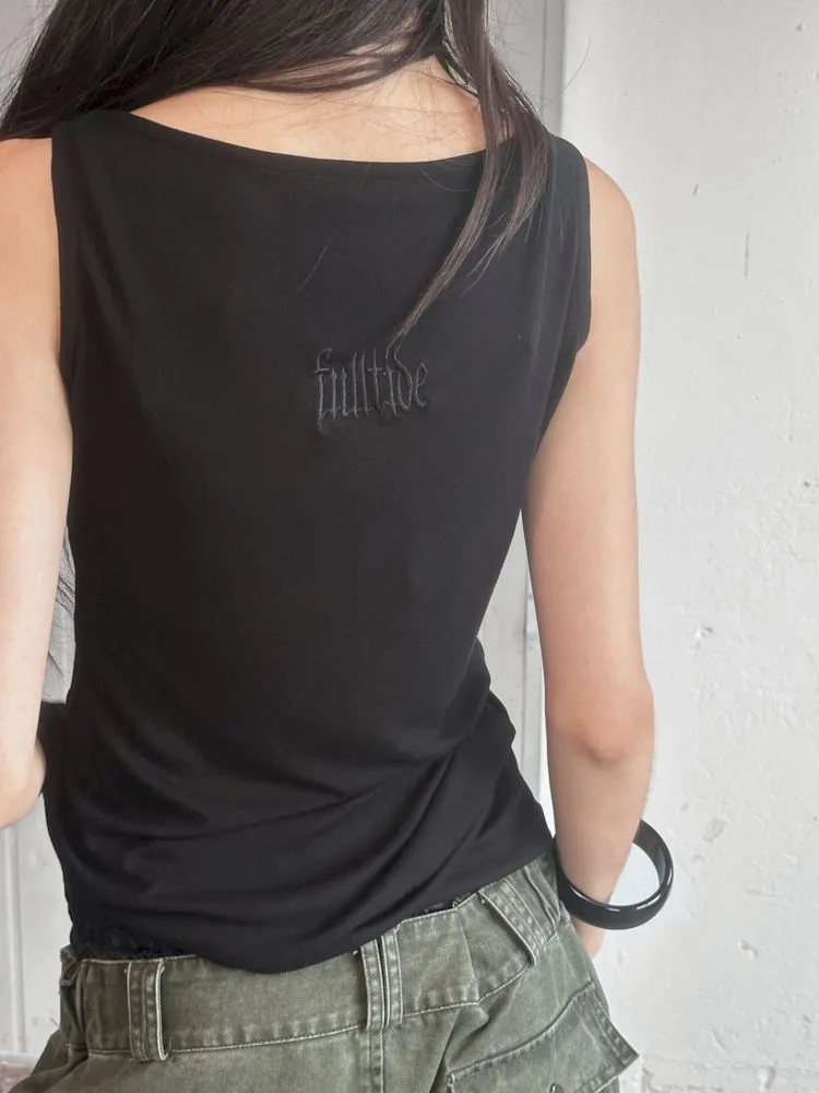 Slim Outer Inner Long Wool Vest T-Shirt【s0000008500】