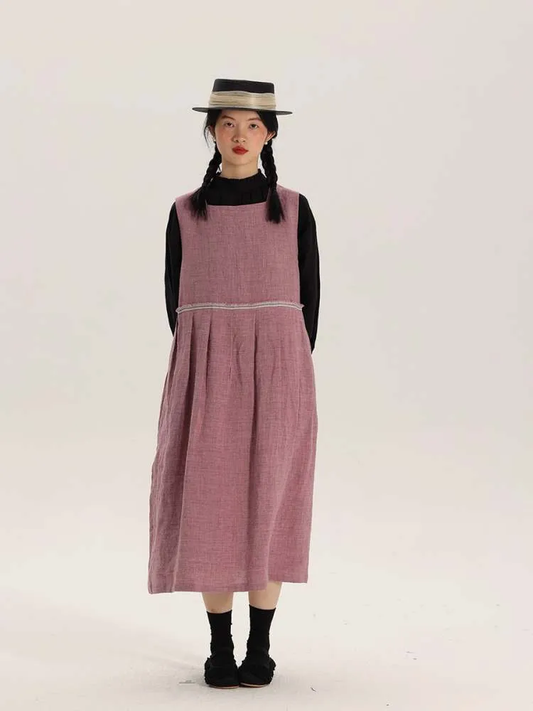 Washed Linen Vest Long Dress【s0000006905】